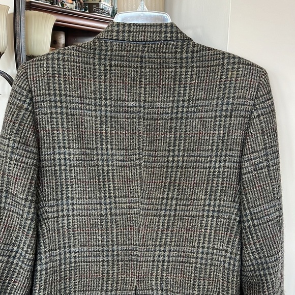 Calvin Klein Men’s Vintage Wool Plaid Lined Suit Sports Jacket Buttoned Blazer - Picture 6 of 13